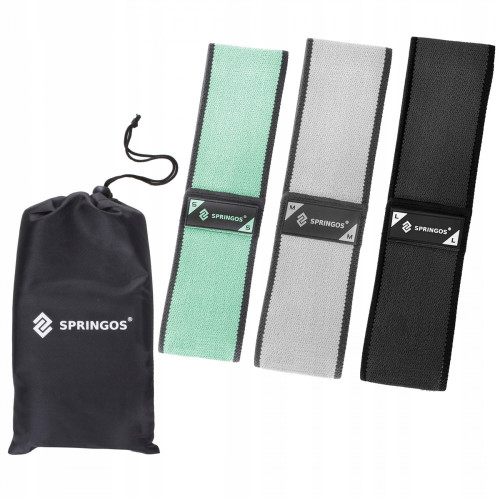 Резинка для фітнеса  Springos Hip Band 3 шт FA0112 - фото №9